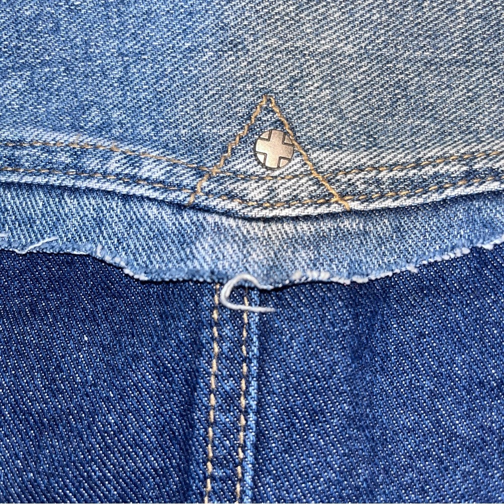 liver pool losangeles patch work frayed denim jacket size medium new with tags - Picture 13 of 15